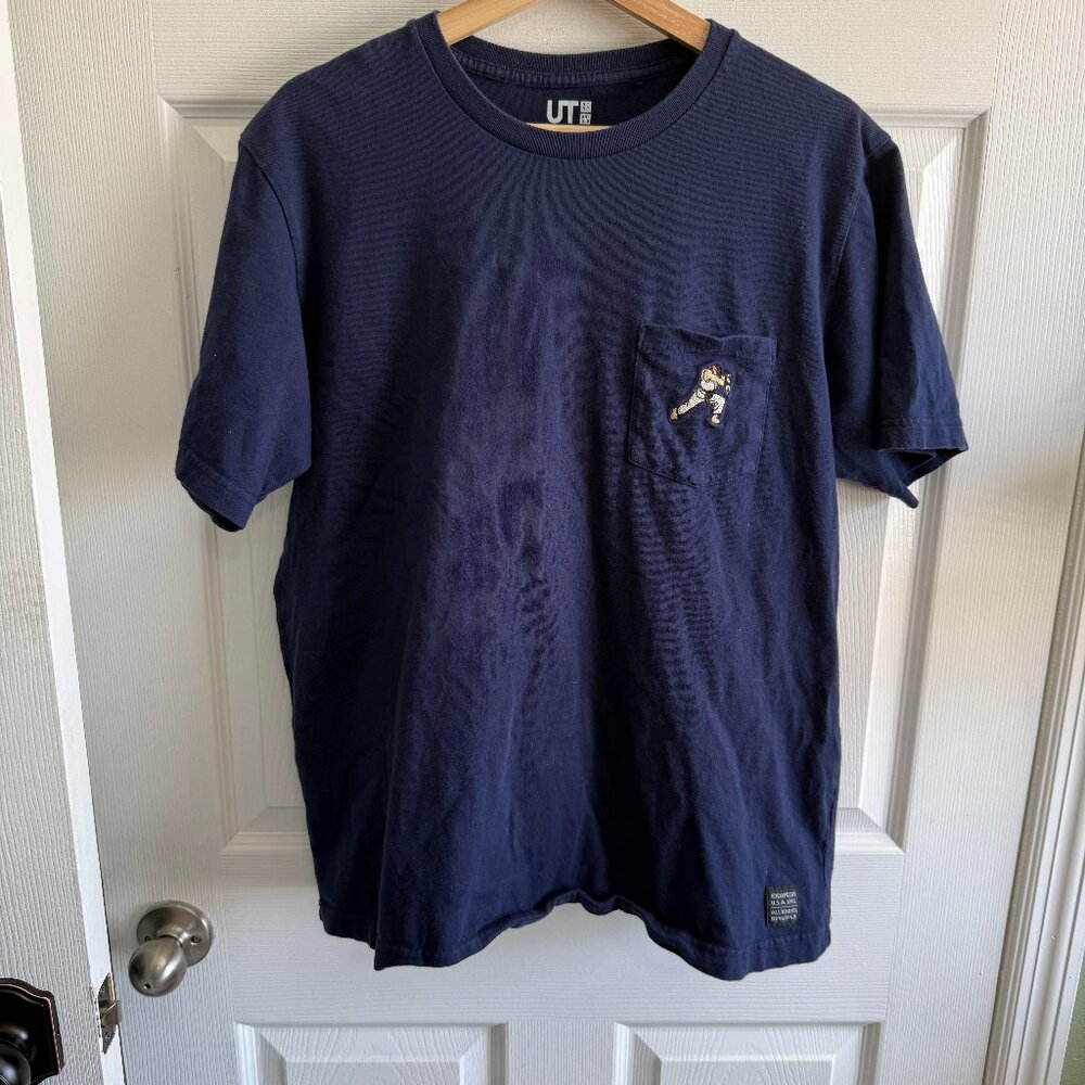 Street Fighter Navy Tee Shirt Ryu & E Honda Uniqlo Size Medium